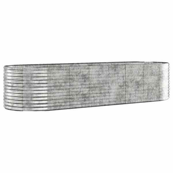 Peenrakast 322 × 100 × 68 cm, tsingitud teras – hõbedane