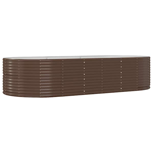 Taimekast 291 × 140 × 68 cm, tsingitud teras – pruun