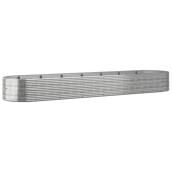 Peenrakast 584 × 140 × 68 cm, pulbervärvitud teras – hõbedane