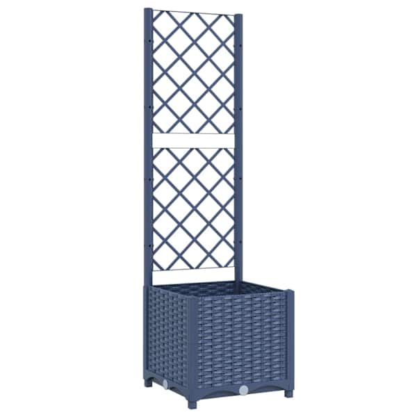 Lillepott võrega 40 × 40 × 136 cm, PP (polüpropüleen) – sinakashall