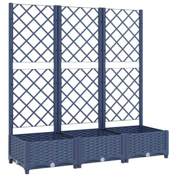 Taimekast võrega 120 × 40 × 121,5 cm, PP (polüpropüleen) – sinakashall