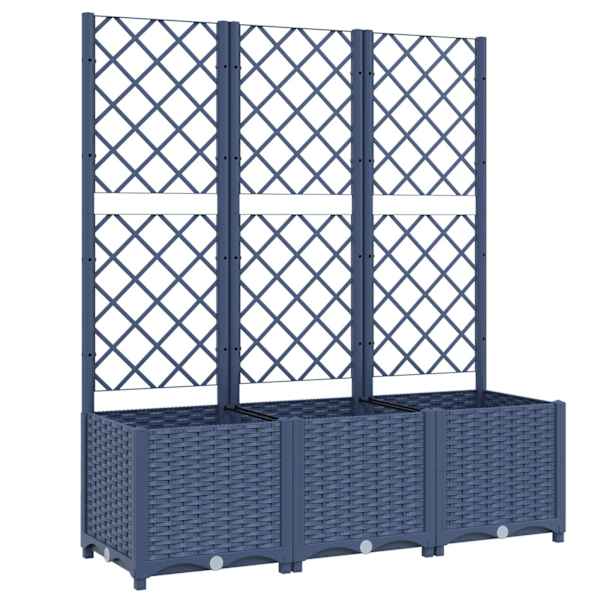 Taimekast võrega 120 × 40 × 136 cm, PP (polüpropüleen) – sinakashall