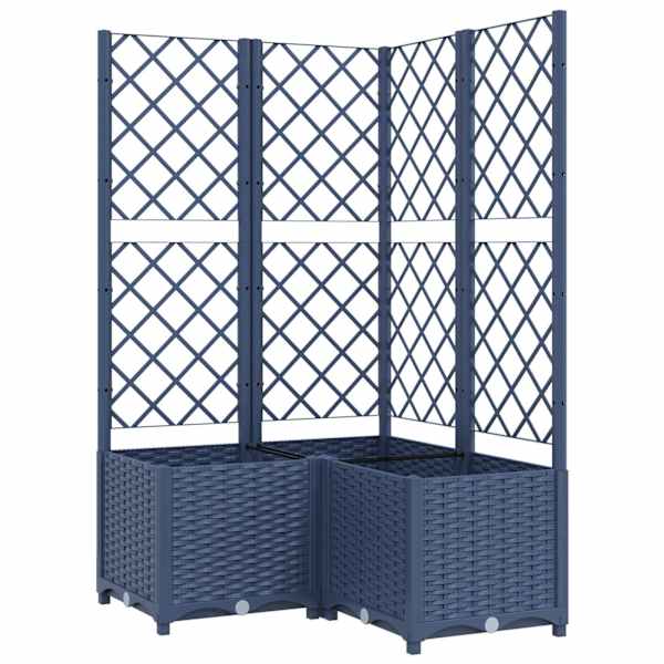 Taimekast võrega 80 × 80 × 136 cm, PP (polüpropüleen) – sinakashall
