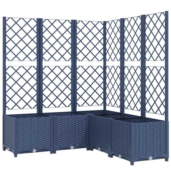 Taimekast võrega 120 × 120 × 136 cm, PP (polüpropüleen) – sinakashall