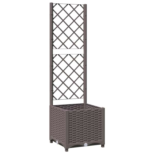 Taimekast võrega 40 × 40 × 136 cm, PP (polüpropüleen) – pruun