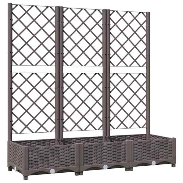 Lillepott võrega 120 × 40 × 121,5 cm, PP (polüpropüleen) – pruun