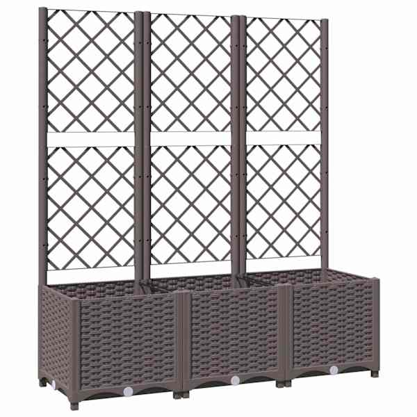 Lillepott võrega 120 × 40 × 136 cm, PP (polüpropüleen) – pruun