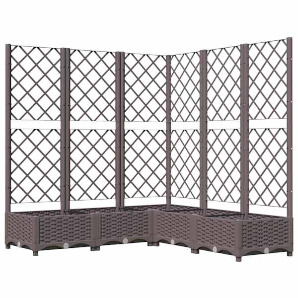 Taimekast võrega 120 × 120 × 121,5 cm, PP (polüpropüleen) – pruun