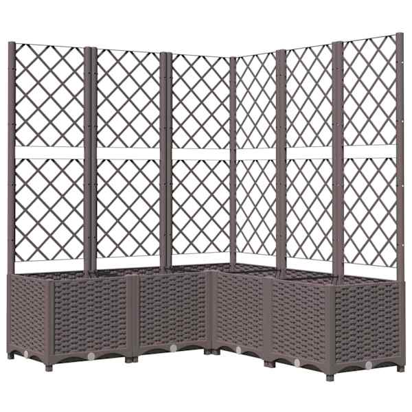 Taimekast võrega 120 × 120 × 136 cm, PP (polüpropüleen) – pruun