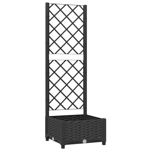 Lillepott võrega 40 × 40 × 121,5 cm, PP (polüpropüleen) – must