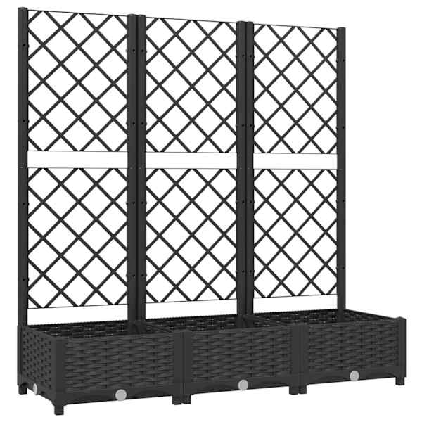Lillepott võrega 120 × 40 × 121,5 cm, PP (polüpropüleen) – must