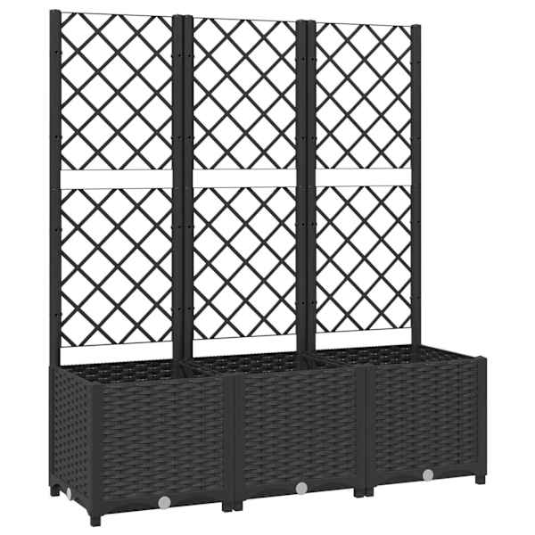 Lillepott võrega 120 × 40 × 136 cm, PP (polüpropüleen) – must