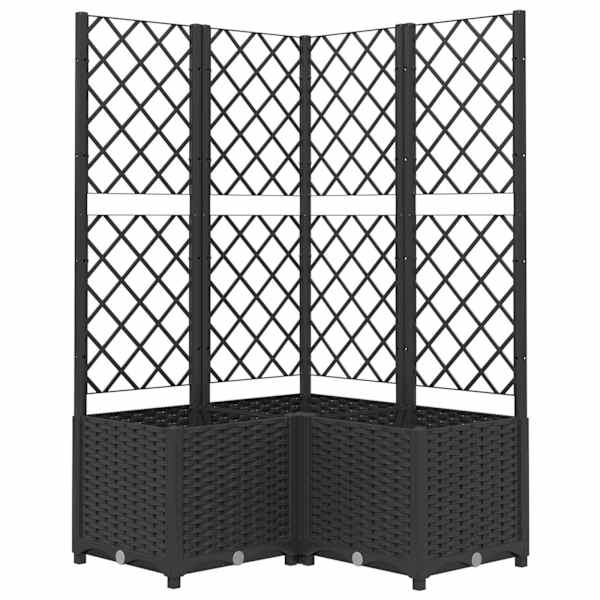 Taimekast võrega 80 × 80 × 136 cm, PP (polüpropüleen) – must