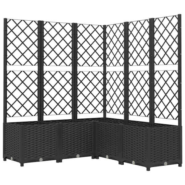 Taimekast võrega 120 × 120 × 136 cm, PP (polüpropüleen) – must