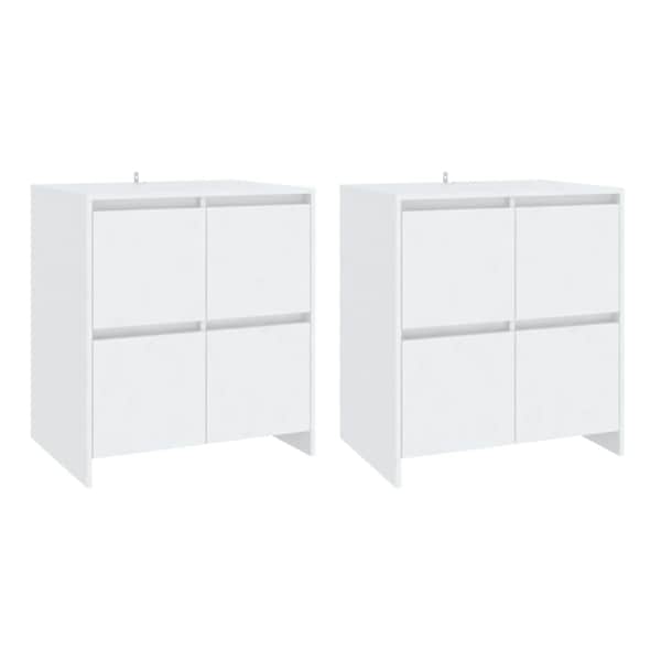 Puhvetkapp 2 tk, valge, 70 × 41 × 75 cm, tehispuit
