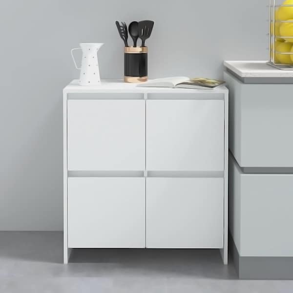 Puhvetkapp 2 tk, valge, 70 × 41 × 75 cm, tehispuit