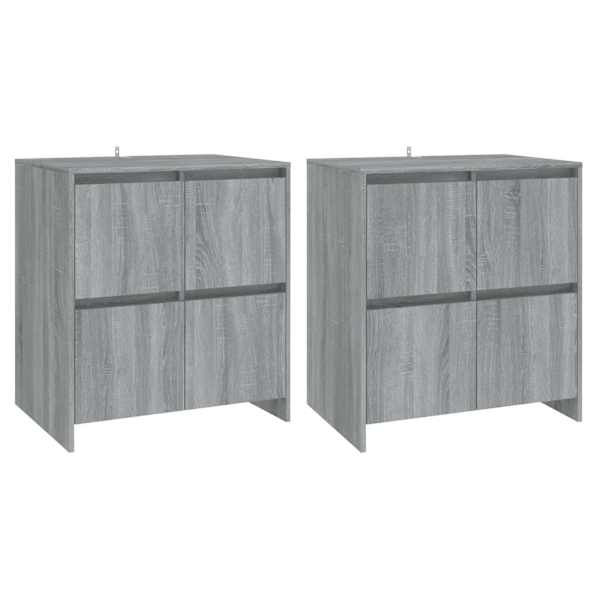 Puhvetkapp 2 tk, hall Sonoma tamm, 70 × 41 × 75 cm, tehispuit