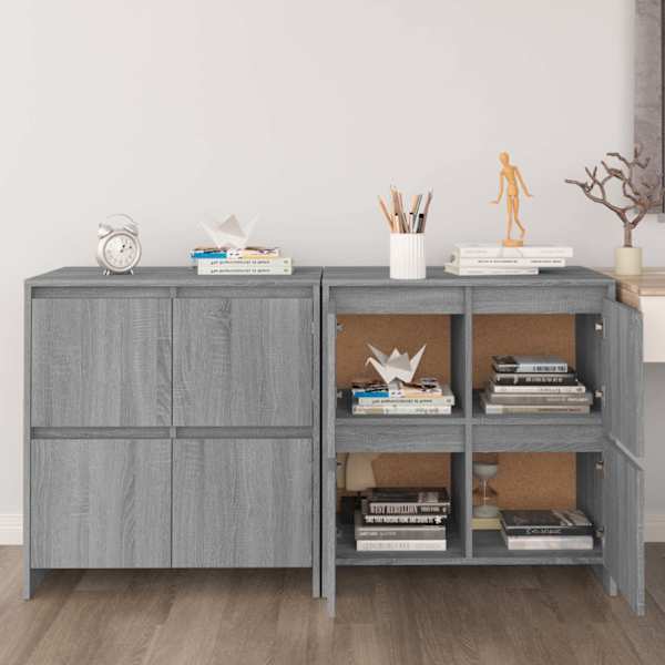 Puhvetkapp 2 tk, hall Sonoma tamm, 70 × 41 × 75 cm, tehispuit