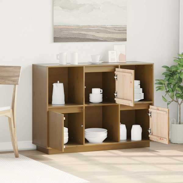 Puhvetkapp, meepruun, 110,5 × 35 × 80 cm, toekas männipuit