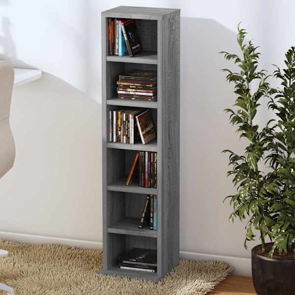 CD-kapp, hall Sonoma tamm, 21 × 20 × 88 cm, tehispuit
