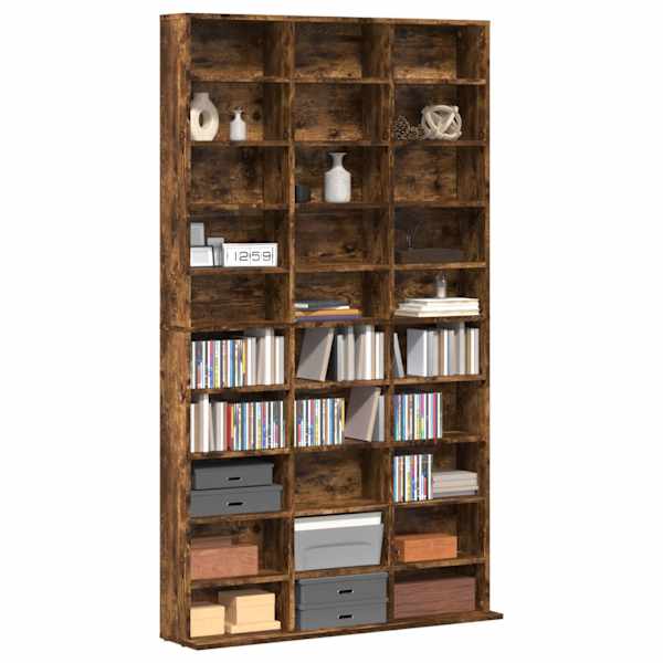 CD-kapp, suitsutatud tamm, 102 × 23 × 177,5 cm, tehispuit
