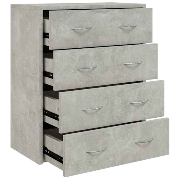 4 sahtliga kummut, 60 × 30,5 × 71 cm, betoonhall