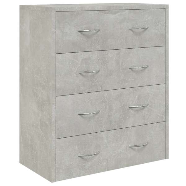 4 sahtliga kummut, 60 × 30,5 × 71 cm, betoonhall