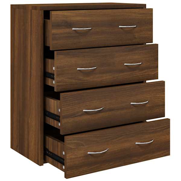 4 sahtliga kummut 60 × 30,5 × 71 cm, pruun tamm