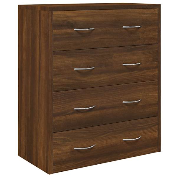 4 sahtliga kummut 60 × 30,5 × 71 cm, pruun tamm