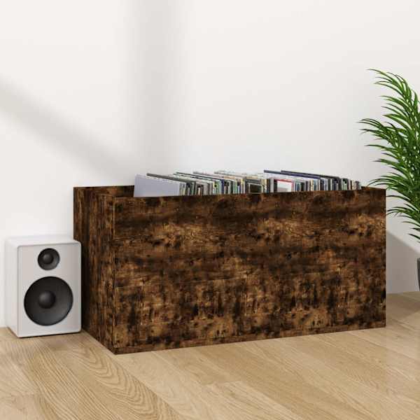 Vinüülplaatide kapp, suitsutatud tamm 71 × 34 × 36 cm tehispuit