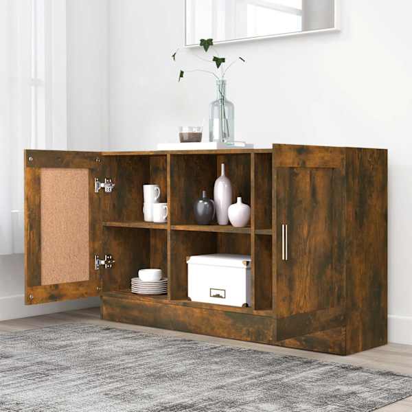 Puhvetkapp, suitsutatud tamm, 120 × 30,5 × 70 cm, tehispuit