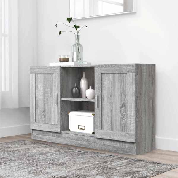 Puhvetkapp, hall Sonoma tamm, 120 × 30,5 × 70 cm, tehispuit