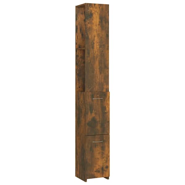 Vannitoakapp, suitsutatud tamm, 25 × 26,5 × 170 cm, tehispuit