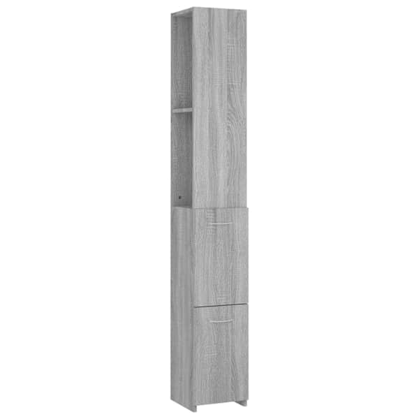 Vannitoakapp, hall Sonoma tamm, 25 × 26,5 × 170 cm, tehispuit