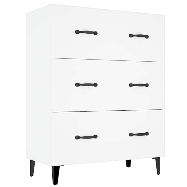 Puhvetkapp, valge, 69,5 × 34 × 90 cm, tehispuit