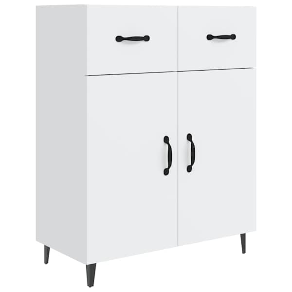 Puhvetkapp, valge, 69,5 × 34 × 90 cm, tehispuit