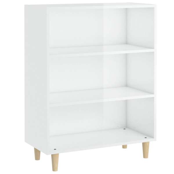 Puhvetkapp, kõrgläikega valge, 69,5 × 32,5 × 90 cm, tehispuit