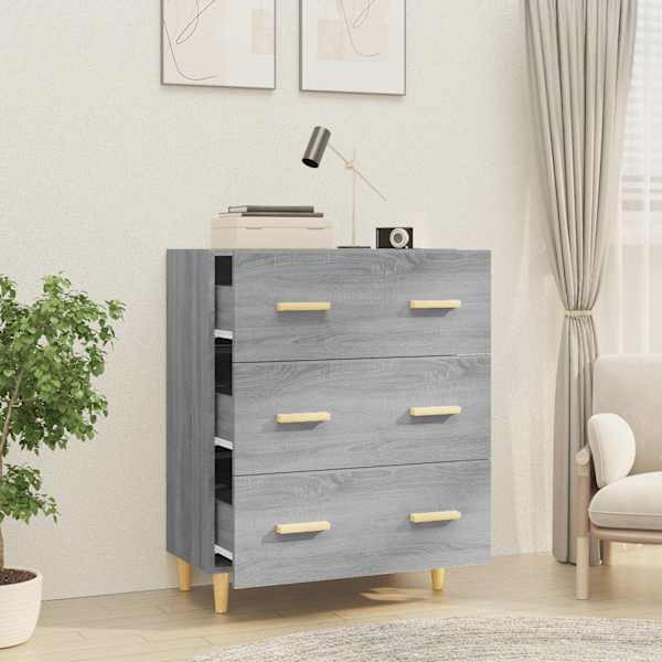 Puhvetkapp, hall Sonoma tamm, 70 × 34 × 90 cm tehispuit