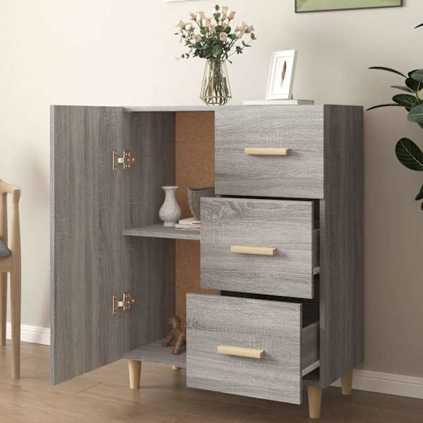 Puhvetkapp, hall, Sonoma tamm, 69,5 × 34 × 90 cm, tehispuit