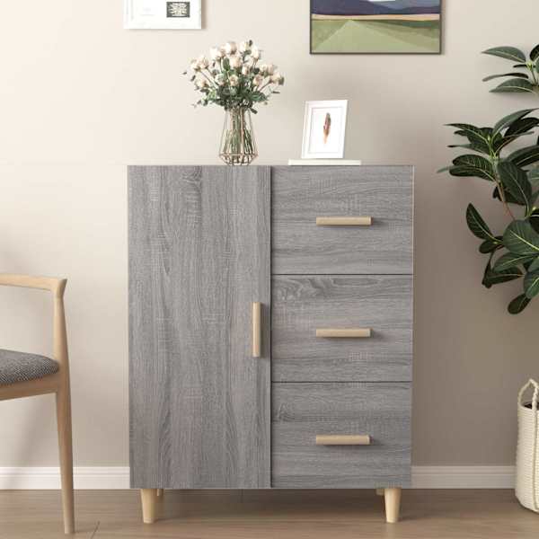 Puhvetkapp, hall, Sonoma tamm, 69,5 × 34 × 90 cm, tehispuit