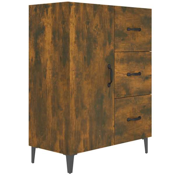 Puhvetkapp, suitsutatud tamm, 69,5 × 34 × 90 cm, tehispuit
