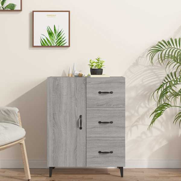 Puhvetkapp, hall, Sonoma tamm, 69,5 × 34 × 90 cm, tehispuit