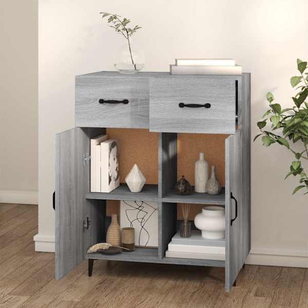 Puhvetkapp, hall, Sonoma tamm, 69,5 × 34 × 90 cm, tehispuit