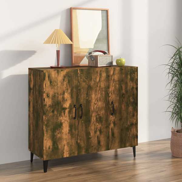 Puhvetkapp, suitsutatud tamm, 90 × 34 × 80 cm, tehispuit