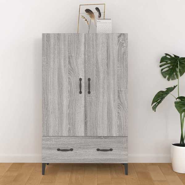 Kõrge kapp, hall Sonoma tamm, 70 × 31 × 115 cm, tehispuit