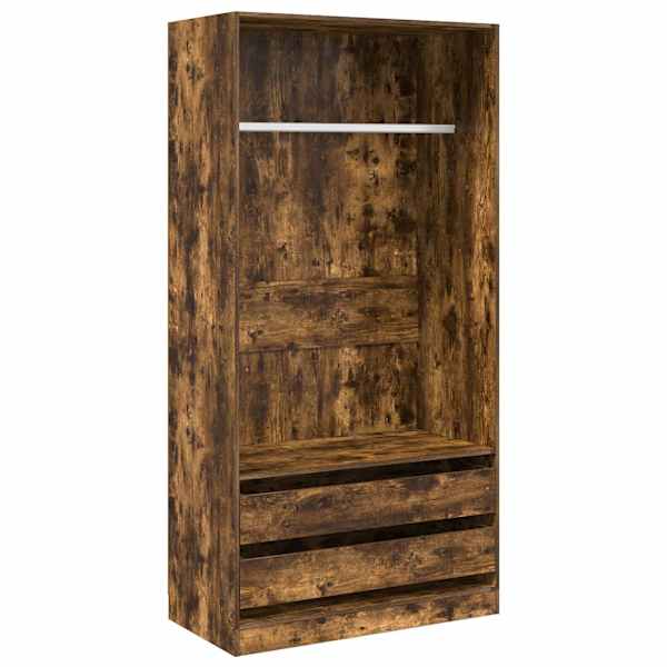 Riidekapp, suitsutatud tamm, 100 × 50 × 200 cm, tehispuit