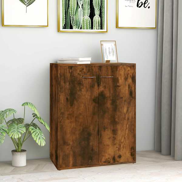 Puhvetkapp, suitsutatud tamm, 60 × 30 × 75 cm, tehispuit