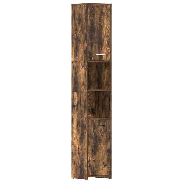 Vannitoakapp, suitsutatud tamm, 30 × 30 × 183,5 cm, tehispuit