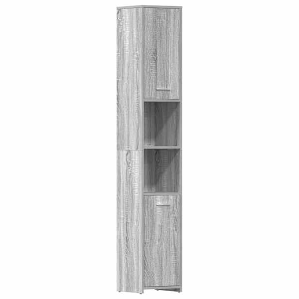 Vannitoakapp, hall Sonoma tamm, 30 × 30 × 183,5 cm, tehispuit