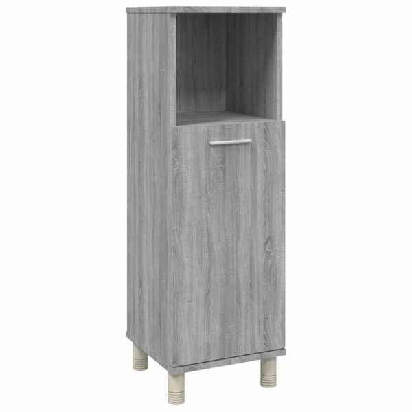 Vannitoakapp, hall Sonoma tamm, 30 × 30 × 95 cm, tehispuit